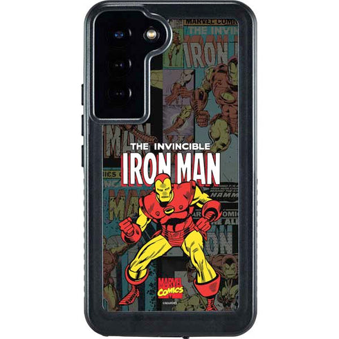 Marvel Classic Comics Iron Man Action Vintage Galaxy S24 Plus Waterproof Case